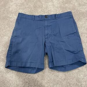 J Crew Mercantile Men's Flex Shorts Light Blue Khaki‎ Size 35